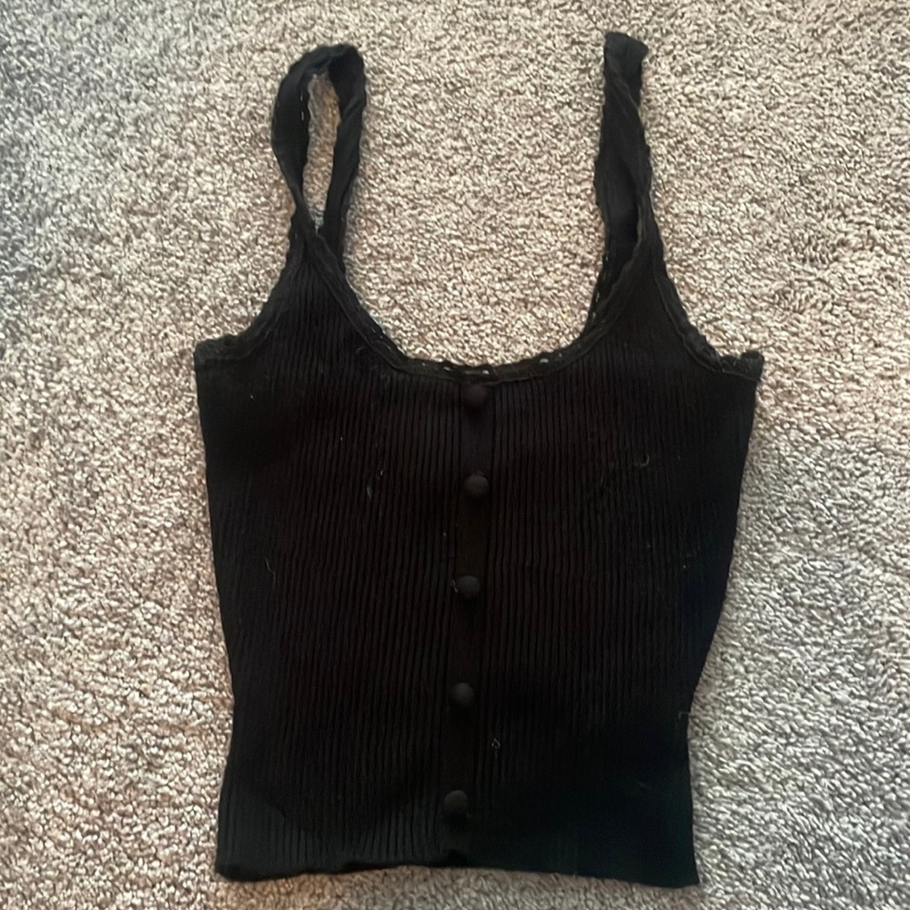 sweater type tank with buttons